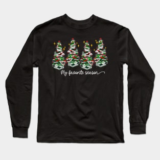 Book Lover Christmas Tree, For Librarian, Teacher, Book Nerd Long Sleeve T-Shirt